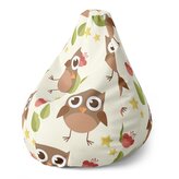 Dětský sedací vak Pear Sovy: 70 x 95 x 15 cm