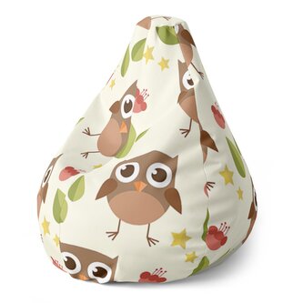 Dětský sedací vak Pear Sovy: 70 x 95 x 15 cm