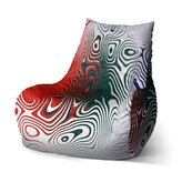 Dětský sedací vak Bean Dvoubarevná abstrakce: 60 x 70 x 70 cm