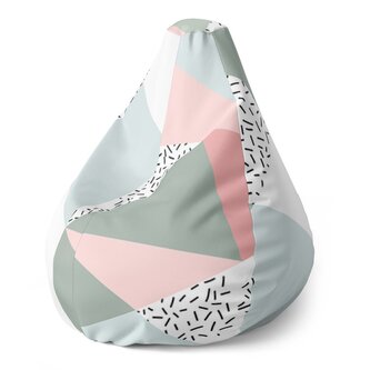 Dětský sedací vak Pear Obrazce v něžných barvách: 70 x 95 x 15 cm