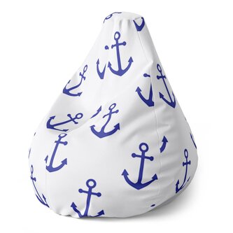 Dětský sedací vak Pear Modré kotvy: 70 x 95 x 15 cm