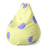 Dětský sedací vak Pear Fialové tečky: 70 x 95 x 15 cm