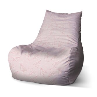 Dětský sedací vak Bean Růžové papírové vlaštovky: 60 x 70 x 70 cm