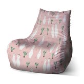 Dětský sedací vak Bean Lama a kaktusy: 60 x 70 x 70 cm