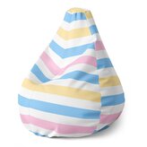 Dětský sedací vak Pear Barevné pruhy: 70 x 95 x 15 cm