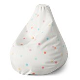 Dětský sedací vak Pear Barevné tečky na béžové: 70 x 95 x 15 cm