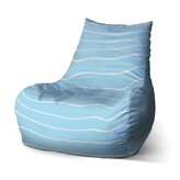 Dětský sedací vak Bean Bílé linky na modré: 60 x 70 x 70 cm