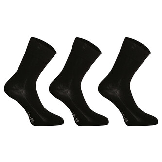 3PACK ponožky Gino bambusové bezešvé černé (82003) L