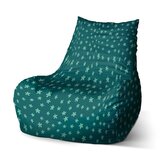 Dětský sedací vak Bean Zelené hvězdy: 60 x 70 x 70 cm