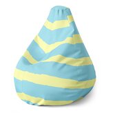 Dětský sedací vak Pear Modrožluté pruhy: 70 x 95 x 15 cm
