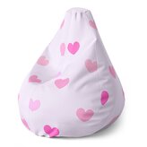 Dětský sedací vak Pear Růžové srdce: 70 x 95 x 15 cm