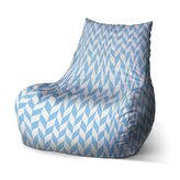 Dětský sedací vak Bean Modrobílé kosodélníky: 60 x 70 x 70 cm