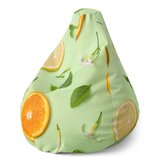 Dětský sedací vak Pear Citrus a květ: 70 x 95 x 15 cm
