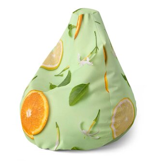 Dětský sedací vak Pear Citrus a květ: 70 x 95 x 15 cm