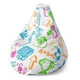 Dětský sedací vak Pear Barevná škola: 70 x 95 x 15 cm