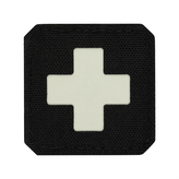 Nášivka M-Tac Medic Cross Laser Cut Glow - černá-bílá
