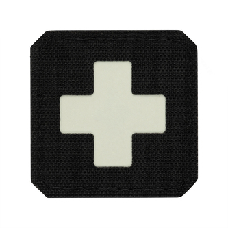 Nášivka M-Tac Medic Cross Laser Cut Glow - černá-bílá