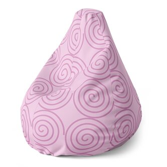Dětský sedací vak Pear Růžové spirály: 70 x 95 x 15 cm