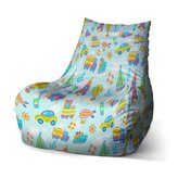 Dětský sedací vak Bean Autíčka: 60 x 70 x 70 cm