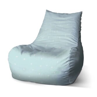 Dětský sedací vak Bean Tečky na bledě modré: 60 x 70 x 70 cm