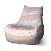 Dětský sedací vak Bean Pruhy a zlaté tečky: 60 x 70 x 70 cm
