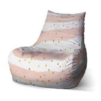 Dětský sedací vak Bean Pruhy a zlaté tečky: 60 x 70 x 70 cm