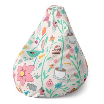 Dětský sedací vak Pear Malování: 70 x 95 x 15 cm