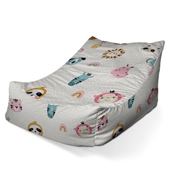 Dětský sedací vak Lounge Hroch, zebra a slunce: 80 x 95 x 50 cm