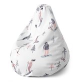 Dětský sedací vak Pear Lyžaři: 70 x 95 x 15 cm