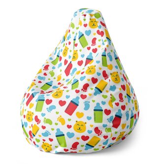 Dětský sedací vak Pear Dětské obrázky: 70 x 95 x 15 cm