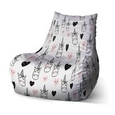 Dětský sedací vak Bean Hlava jednorožce: 60 x 70 x 70 cm