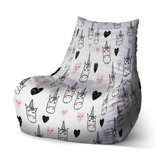 Dětský sedací vak Bean Hlava jednorožce: 60 x 70 x 70 cm