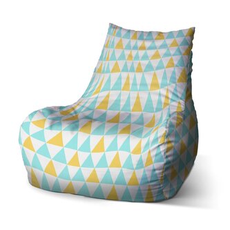 Dětský sedací vak Bean Dvoubarevné trojúhelníky: 60 x 70 x 70 cm