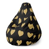 Dětský sedací vak Pear Zlatá srdíčka: 70 x 95 x 15 cm