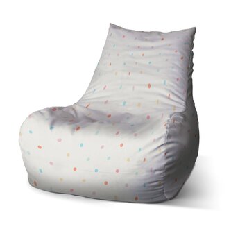 Dětský sedací vak Bean Barevné tečky na béžové: 60 x 70 x 70 cm