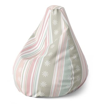 Dětský sedací vak Pear Pruhy a tečky: 70 x 95 x 15 cm