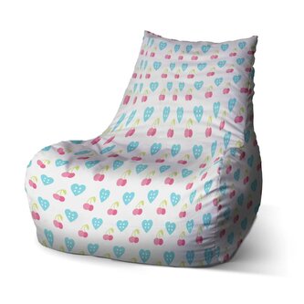 Dětský sedací vak Bean Třešně a srdce: 60 x 70 x 70 cm