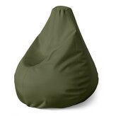 Dětský sedací vak Pear Olivově zelená: 70 x 95 x 15 cm