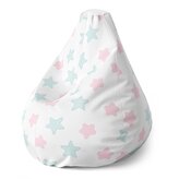 Dětský sedací vak Pear růžové a modré hvězdy: 70 x 95 x 15 cm
