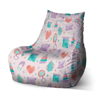 Dětský sedací vak Bean Chrastítko a čepičky: 60 x 70 x 70 cm