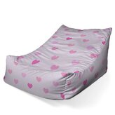 Dětský sedací vak Lounge Růžové srdce: 80 x 95 x 50 cm