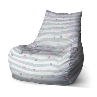 Dětský sedací vak Bean Tečky a pruhy: 60 x 70 x 70 cm