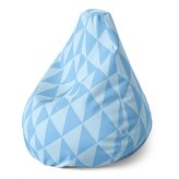 Dětský sedací vak Pear Modré obrácené pyramidy: 70 x 95 x 15 cm