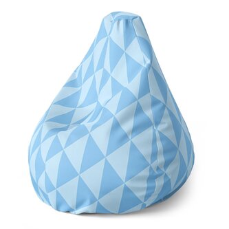 Dětský sedací vak Pear Modré obrácené pyramidy: 70 x 95 x 15 cm