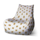 Dětský sedací vak Bean Medvídci na bílé: 60 x 70 x 70 cm