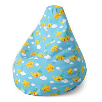Dětský sedací vak Pear Hvězdy a měsíce: 70 x 95 x 15 cm