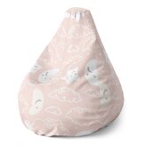 Dětský sedací vak Pear Mráčky a měsíc: 70 x 95 x 15 cm