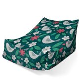 Dětský sedací vak Lounge Červené kvítí s ptáčky: 80 x 95 x 50 cm
