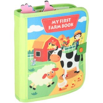 Senzorická látková knížka farma s aktivitami a prstovými maňásky
