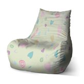 Dětský sedací vak Bean Srdíčka a spirály XL: 60 x 70 x 70 cm